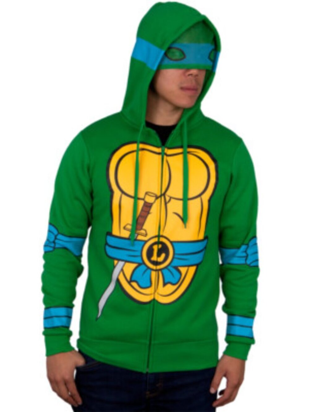 Teenage Mutant Ninja Turtles boys Costume novelty hoodies Leonardo 14-16